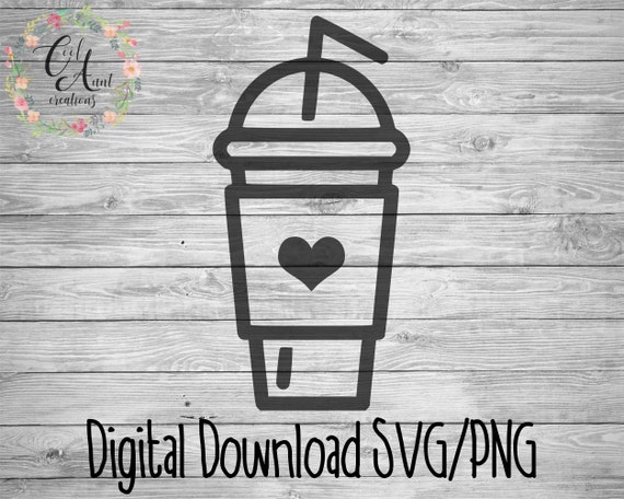 Download To Go Iced Coffee Cup Svg Png Digital Download Heart Etsy