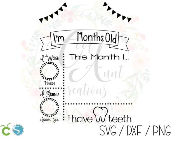 Download Milestone Board / Monthly / First Year / Baby / SVG / DXF ...