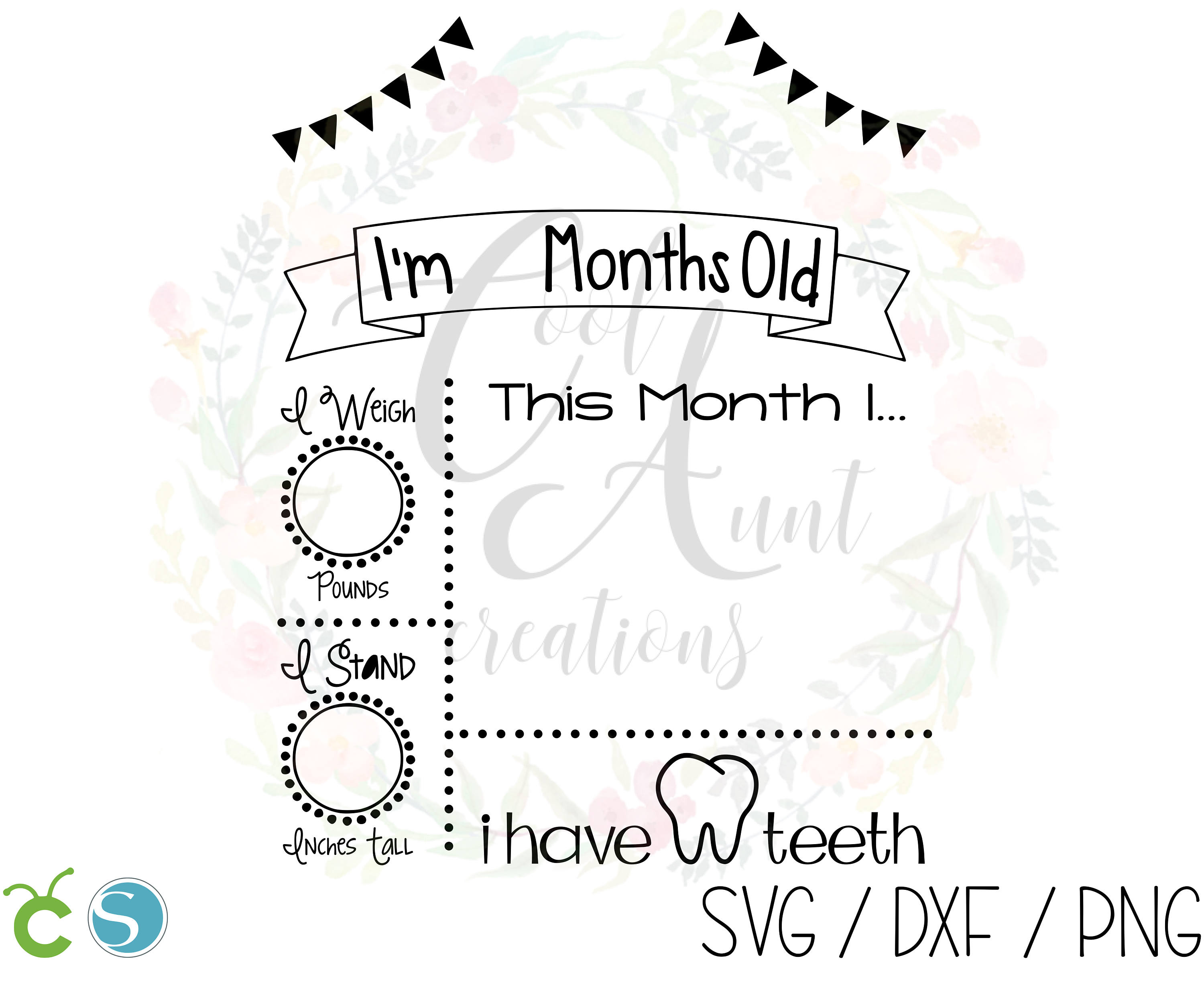 Download Milestone Board / Monthly / First Year / Baby / SVG / DXF ...