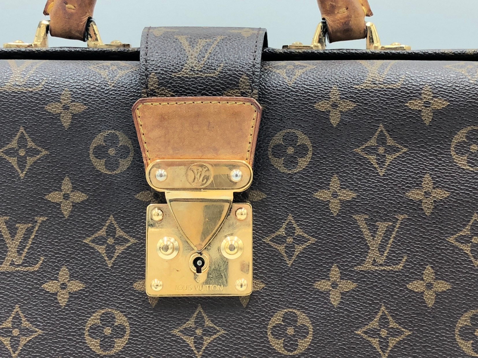 LOUIS VUITTON Monogram Serviette Fermoir Business Bag Vintage
