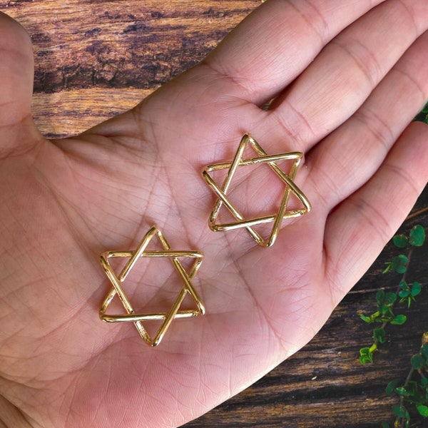 Floating Magen David Charms - Jewish Star Jewelry for Pendant Necklace or Hoop Earrings by 2JEWESSES
