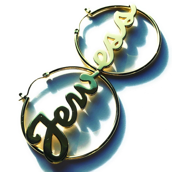 The OG JEWESS hoops! The Ilana 18K Gold Plated (Jew ess) Jewish Jewy hoop earrings! Broad City inspo by 2JEWESSES