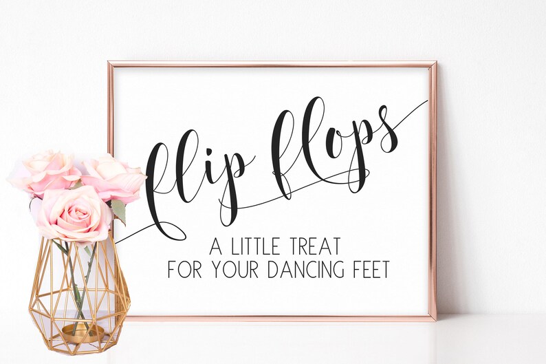 Wedding Flip Flops Sign Flip Flop Sign Printable Wedding - Etsy