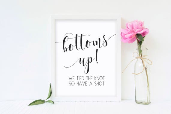 Open Bar Wedding Sign Printables