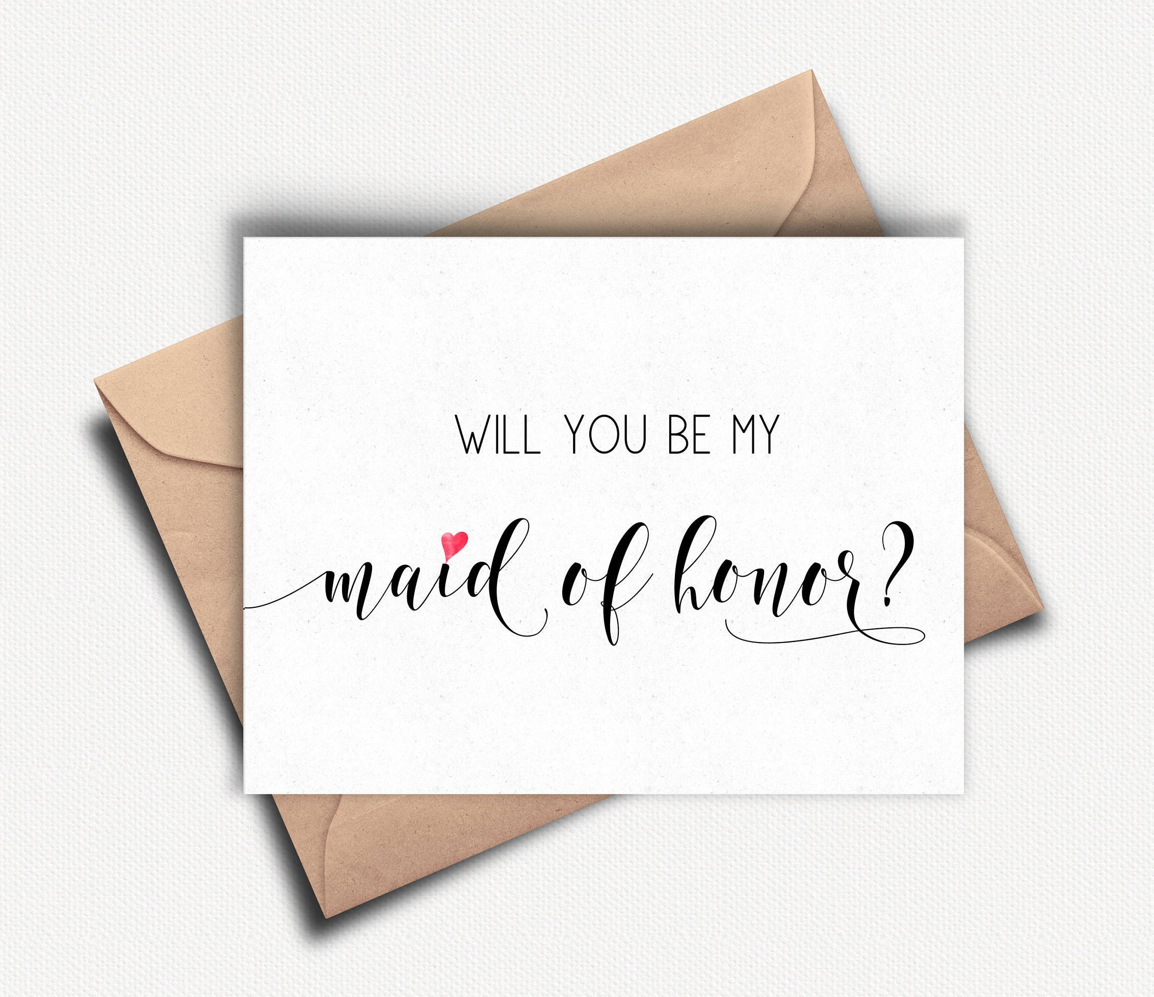 Will you be my Maid of Honor Card Maid of Honor Proposal Etsy