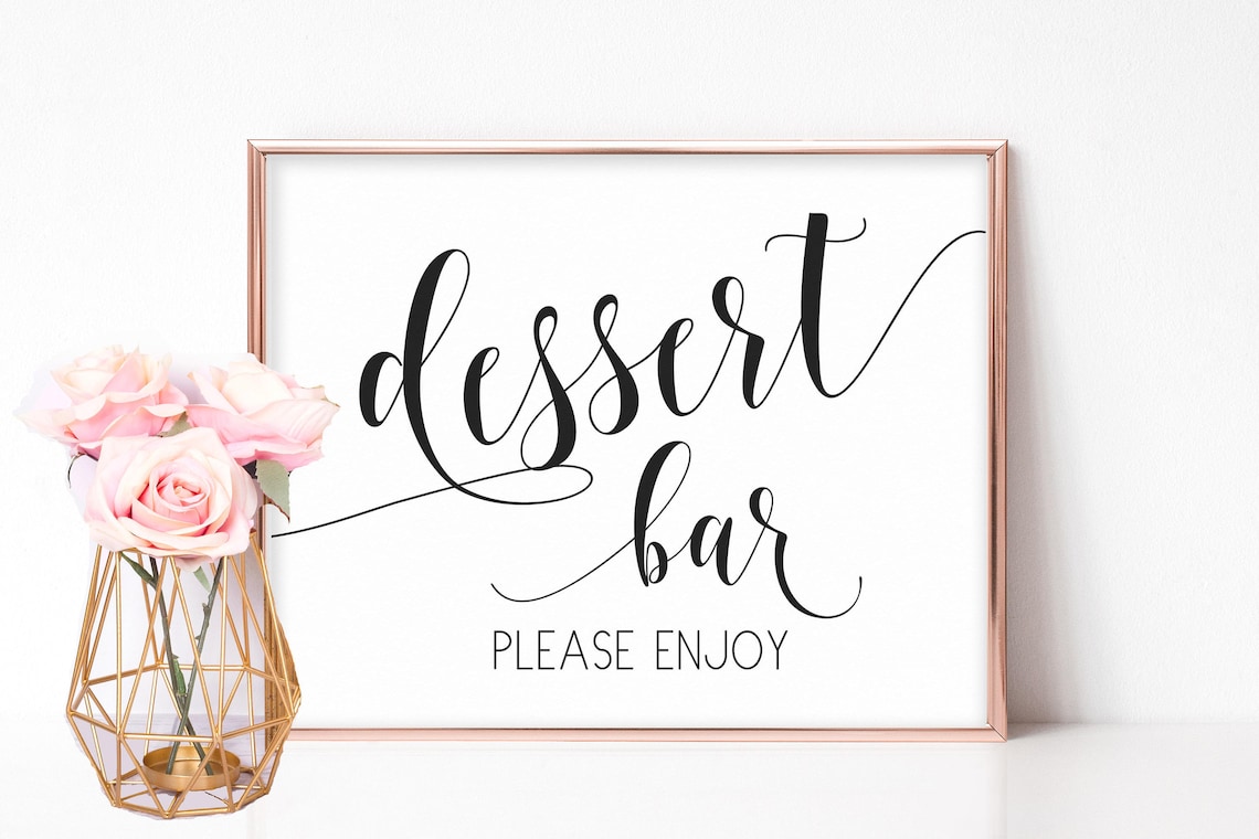 Dessert Bar Sign Printable Dessert Sign Dessert Table Sign Etsy Canada