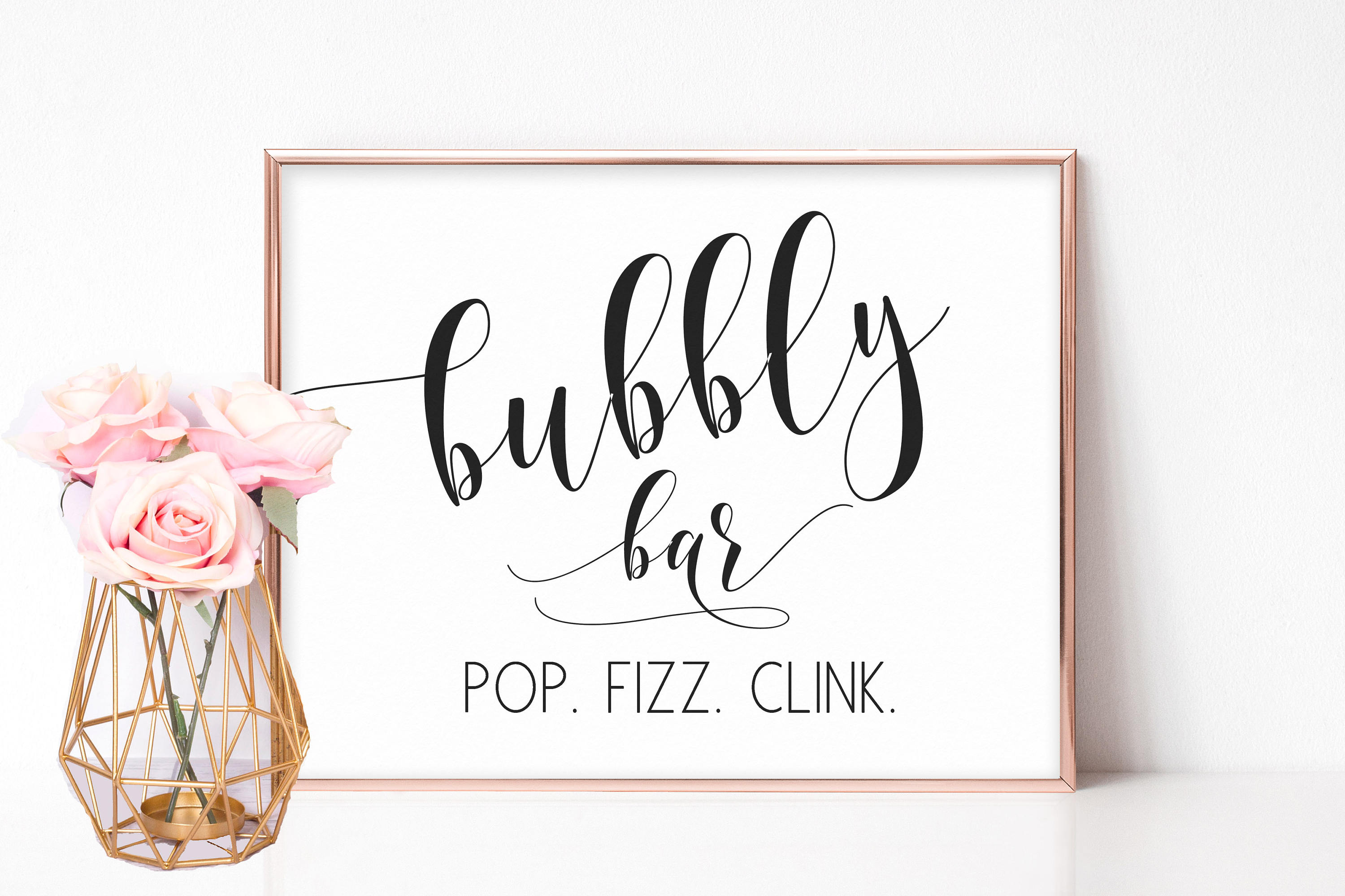 Bubbly Bar Sign Printable Wedding Bar Sign Drinks Table - Etsy Canada