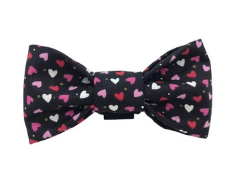 Dancing Hearts Valentine's Day Dog Bow Tie