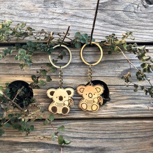 Baby Koala / Wooden Keyring / Koala Bear