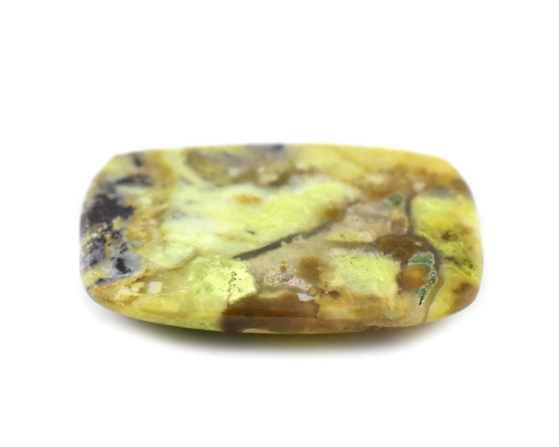 Cushion Shape Green Opal Gemstone Smooth Green Opal Loose Gemstone Natural Green Opal Cabochon Natural Opal 42 Carat 37x29x5 MM C-0514