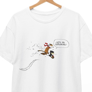 Calvin and Hobbes Heavy Cotton T-Shirt Calvin and Hobbes T Shirt Calvin and Hobbes Tee Shirt Calvin and Hobbes Shirt