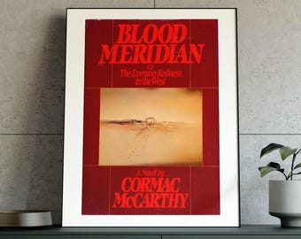 Cormac McCarthy Book Cover Poster First Edition Blood Meridian American Literature Novel Cover Western Print Western Poster