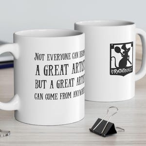 Ratatouille Mug Chef Remy Mug Movie Art Mug Film Art Mug Gift for Ratatouille Fan
