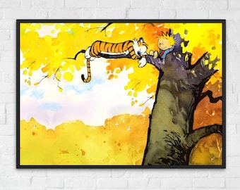 Calvin and Hobbes Poster Calvin and Hobbes Wall Art Calvin and Hobbes Print Calvin and Hobbes Decoration Calvin and Hobbes Gift