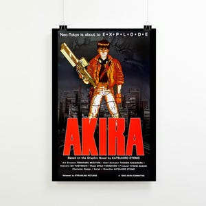 AKIRA Movie Poster Anime Movie Poster Vintage Poster Film Print Gift for Movie Buff Classic Poster