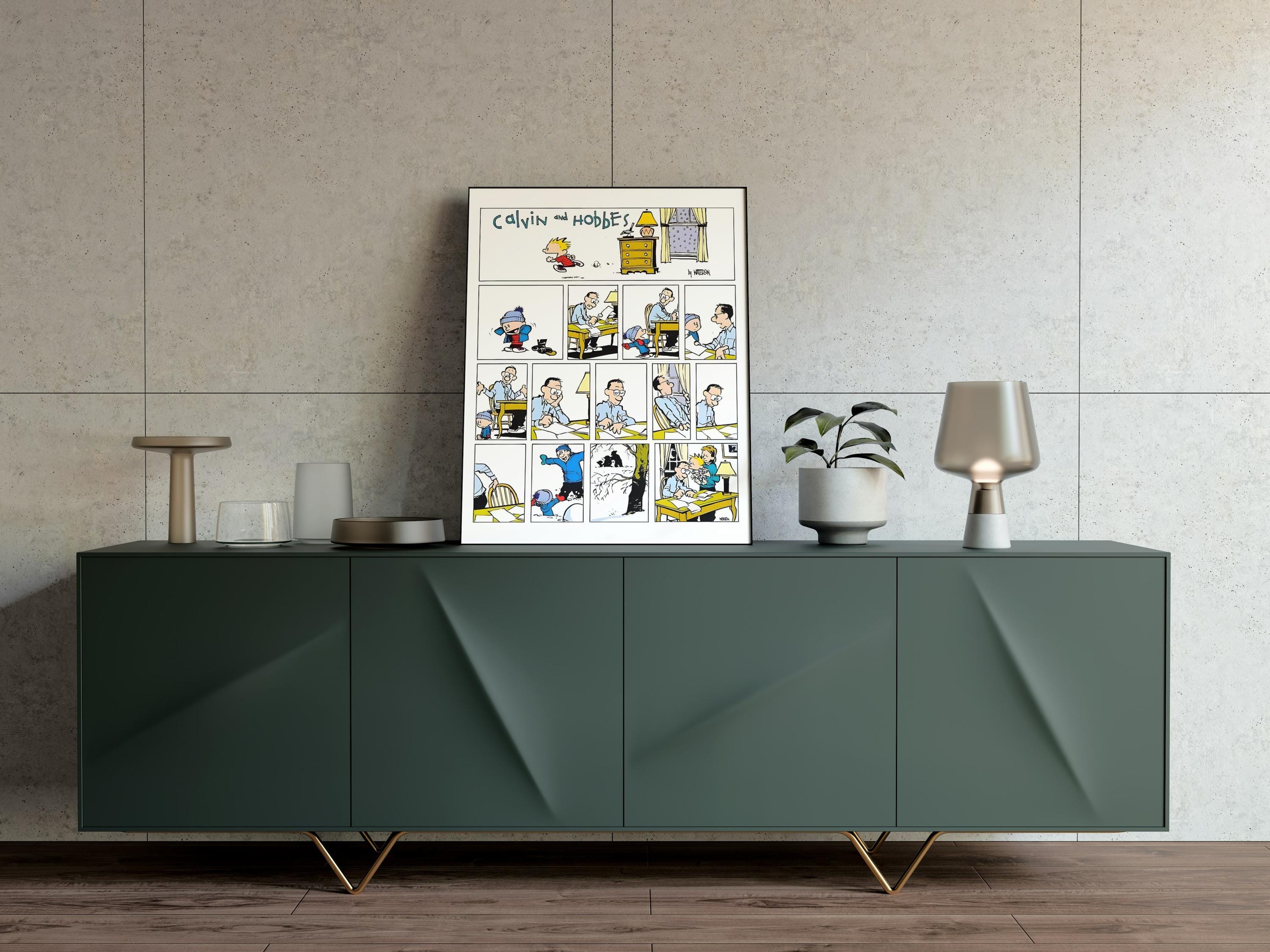 Calvin and Hobbes Poster | Father's Day | Gift for Dad | Retro Comic ...