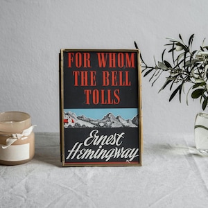 Hemingway Book Cover Poster: For Whom the Bell Tolls (Multiple Sizes)
