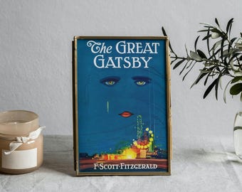 F Scott Fitzgerald Great Gatsby Poster Book Cover Poster First Edition American Literature Novel Cover Great Gatsby Print