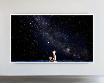 Póster de Calvin y Hobbes DESCARGAR: Estrellas infinitas