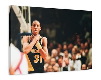 Reggie Miller Canvas Reggie Miller Wall Art Reggie Miller Choke Reggie Miller Photo Indiana