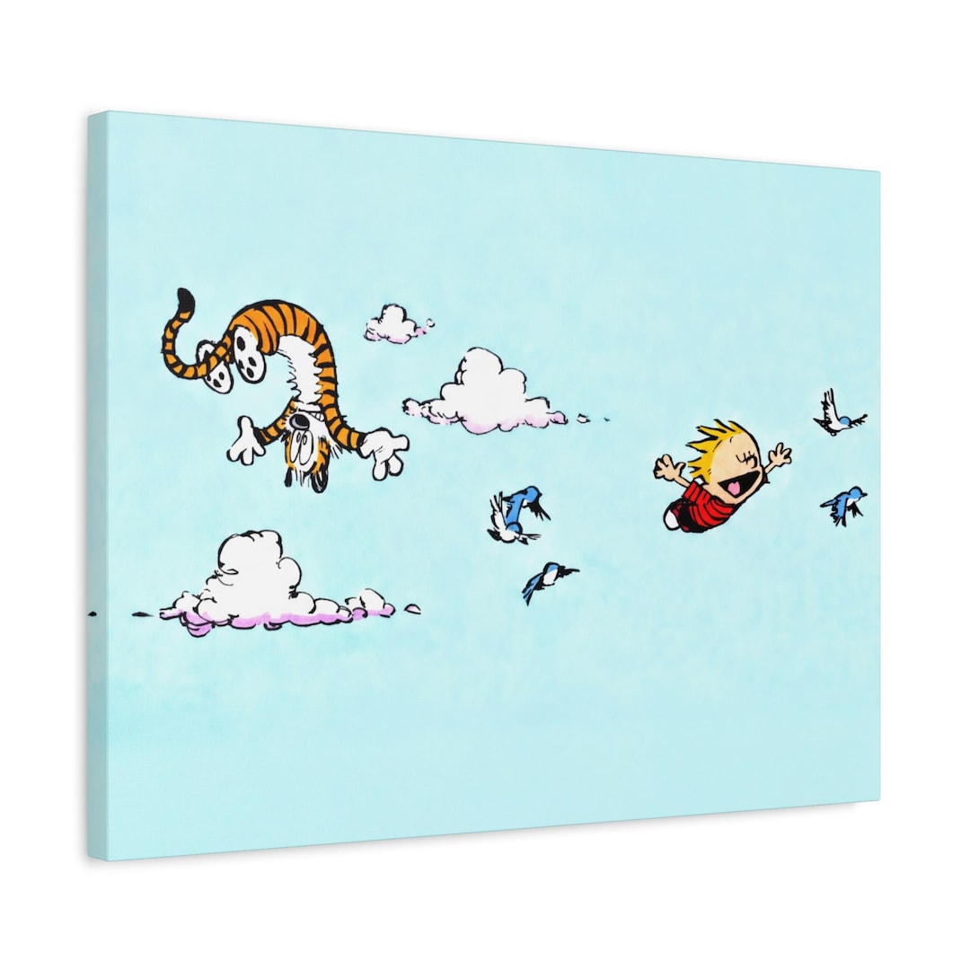 Calvin and Hobbes Canvas: Daydream Flying (multiple Sizes) - Etsy