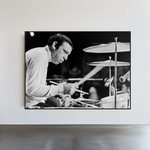 Jazz Poster Buddy Rich Poster Schlagzeug Poster Buddy Rich Wandkunst Buddy Rich Print Buddy Rich Foto Geschenk für Drummer Jazz Foto Big Band