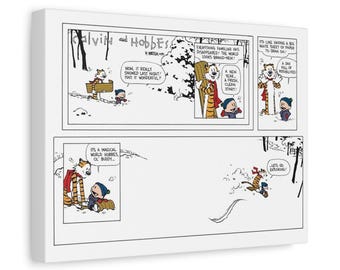 Calvin and Hobbes Canvas Calvin and Hobbes exploring Calvin and Hobbes Poster Calvin and Hobbes Print Calvin and Hobbes comic