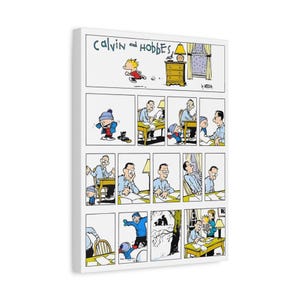 Calvin and Hobbes Canvas Father&#39;s Day Gift for Dad Calvin and Hobbes Wall Art Calvin and Hobbes Poster Calvin and Hobbes Print