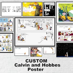 Calvin and Hobbes Custom Poster Calvin and Hobbes Custom Print Calvin and Hobbes Custom Wall Art