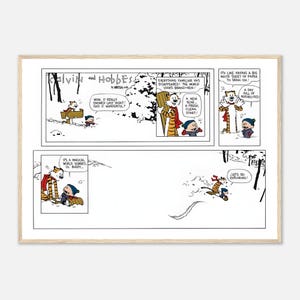 Calvin and Hobbes Framed Poster Calvin and Hobbes Framed Print Calvin and Hobbes Comic Framed Poster Calvin and Hobbes Wooden Framed Poster