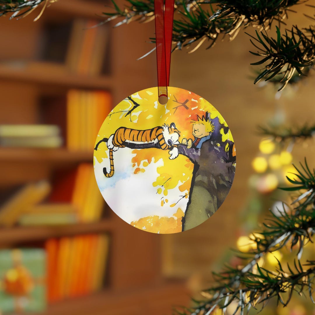 Calvin and Hobbes Ornament: Autumn Nap (double Sided, Aluminium ...