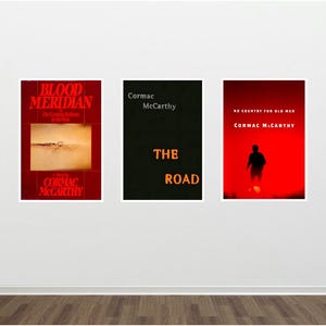 Poster di copertina del libro di Cormac McCarthy SCARICA: Set di 3 stampe del romanzo della prima edizione