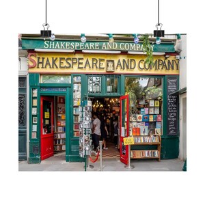 Paris Druck Shakespeare and Company Paris Reise Paris Fotografie Paris Poster Paris Wandkunst Geschenk für Buchliebhaber Unterwegs in Paris