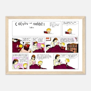 Calvin and Hobbes Framed Poster Gift for Mom Calvin and Hobbes Framed Print Mother&#39;s Day Gift Calvin and Hobbes Comic Framed Poster