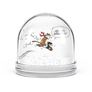 Calvin and Hobbes Snow Globe Christmas Ornament Christmas Decoration Lets go Exploring
