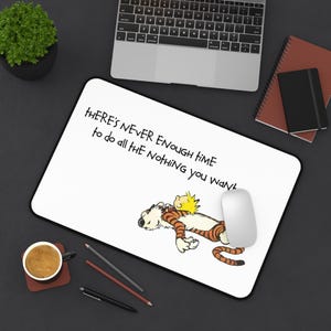 Calvin and Hobbes Desk Mat Calvin and Hobbes Desk Pad Calvin and Hobbes Lets Go Exploring