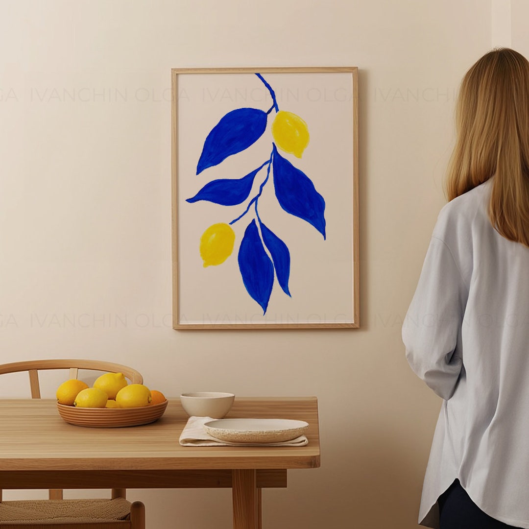 Lemons Branch Printable Poster | Botanical Digital Print | Lemon ...