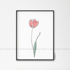 DIGITAL DOWNLOAD Minimalistic Art White Plant Digital Print Contemporary Art Flower Art Decor Modern Art Tropical Art Decor