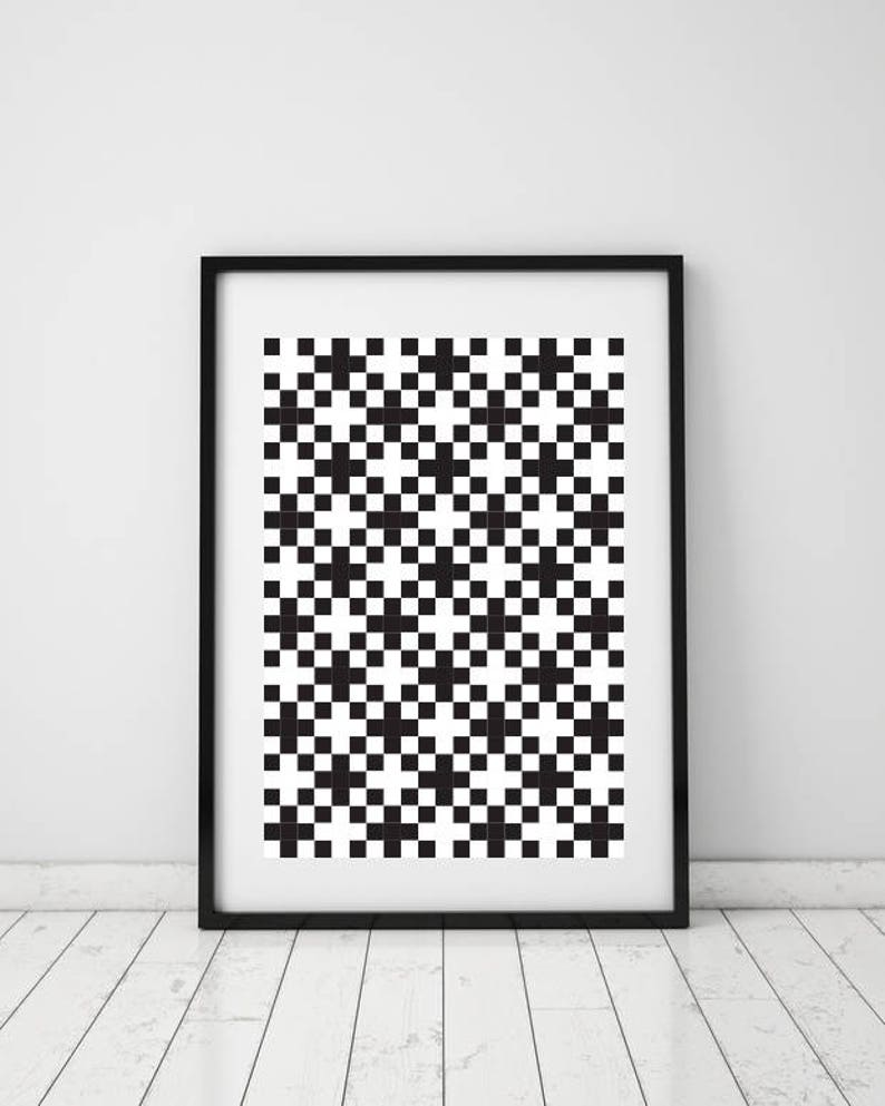 Swiss Cross Print Abstract Geometric Poster Modern Art Image 0 1