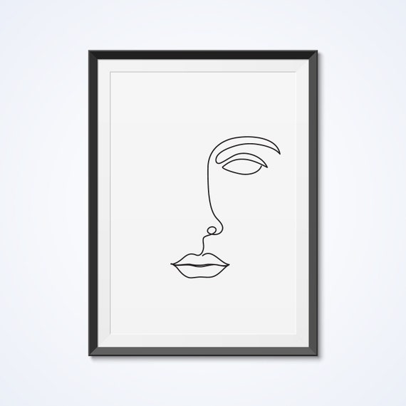 Buy Abstract Face Single Line Drawing Prntable Wall Art Online in India - Etsy Buy Abstract Face Single Line Drawing Prntable Wall Art Online in India - Etsy