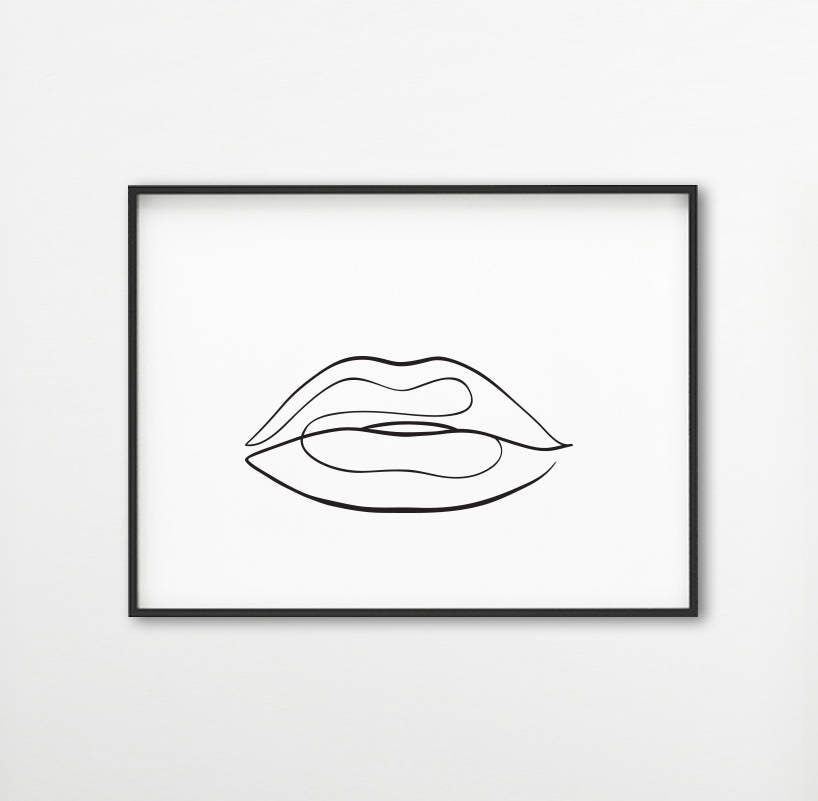 ❤️ Louis Vuitton abstract lipstick painting canvas print lv14