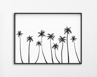 Palm Tree Print, Palm Tree Wall Art, Palm Tree Poster, Abstract palm, Palm Wall Art, Palm Printable, Minimalist Modern art, Botanical print