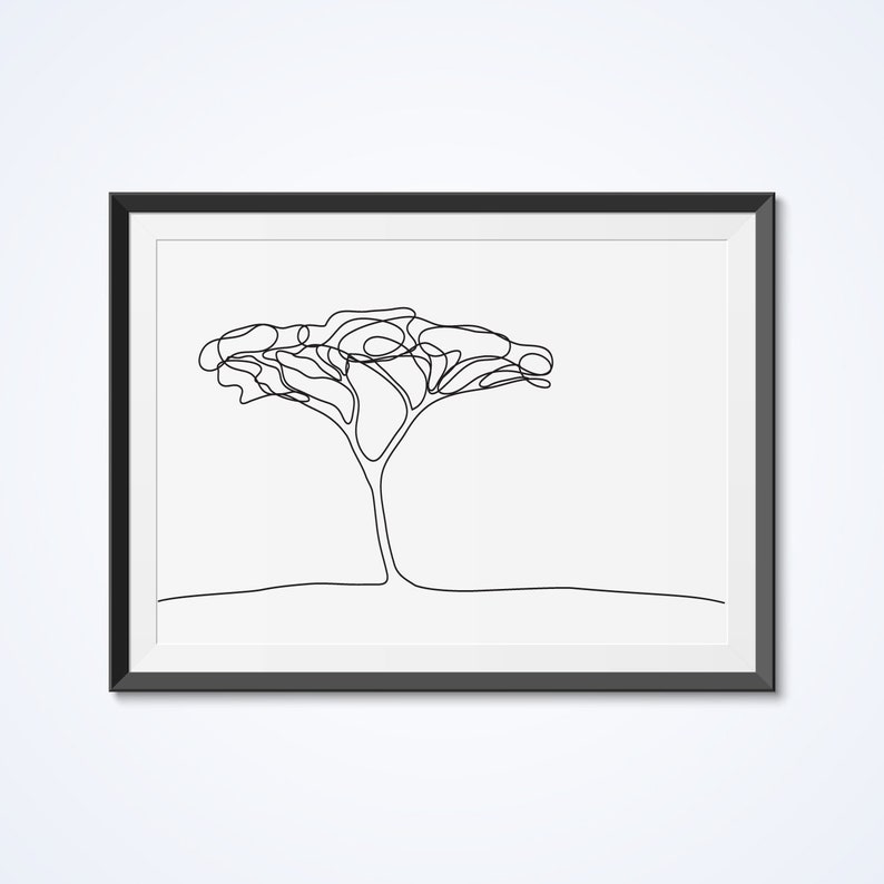 Abstrait arbre imprim  simple  dessin  au trait d coration 