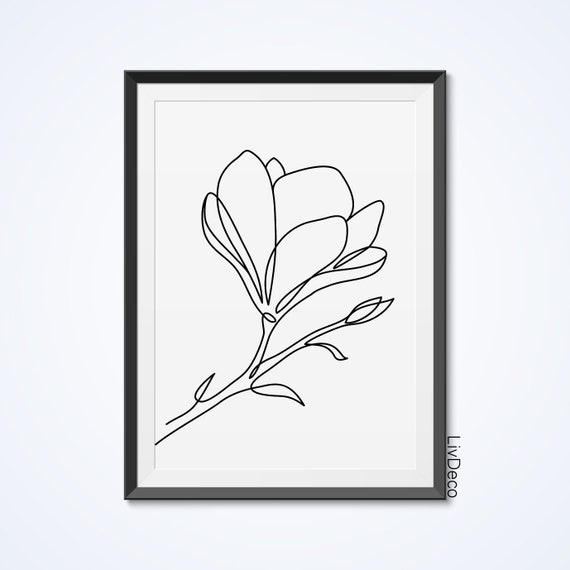 Minimalist on sale magnolia etsy