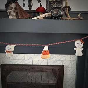 Halloween Garland, Candy corn and Ghost garland, Halloween decor afbeelding 2