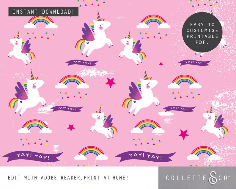 unicorn rainbow printable gift tags unicorn printable