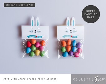 SOME BUNNY loves you EASTER treats editable printables easter kids fun easter activities easter party favors easter gifts