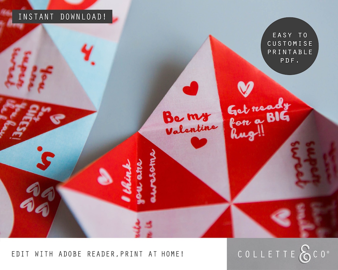 LOVE Paper Fortune Teller Paper Origami Fortune Teller Kids Paper Craft