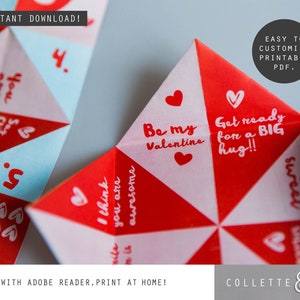 LOVE Paper Fortune Teller Paper Origami Fortune Teller Kids Paper Craft ...