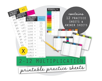 Multiplication Practice Sheets 2–12 | Times Tables Worksheets | Printable Math PDF Download